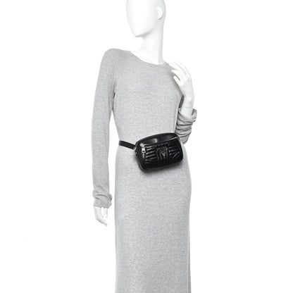 Prada Soft Calfskin Impunture Diagramme Belt Bag Black 2 of 9