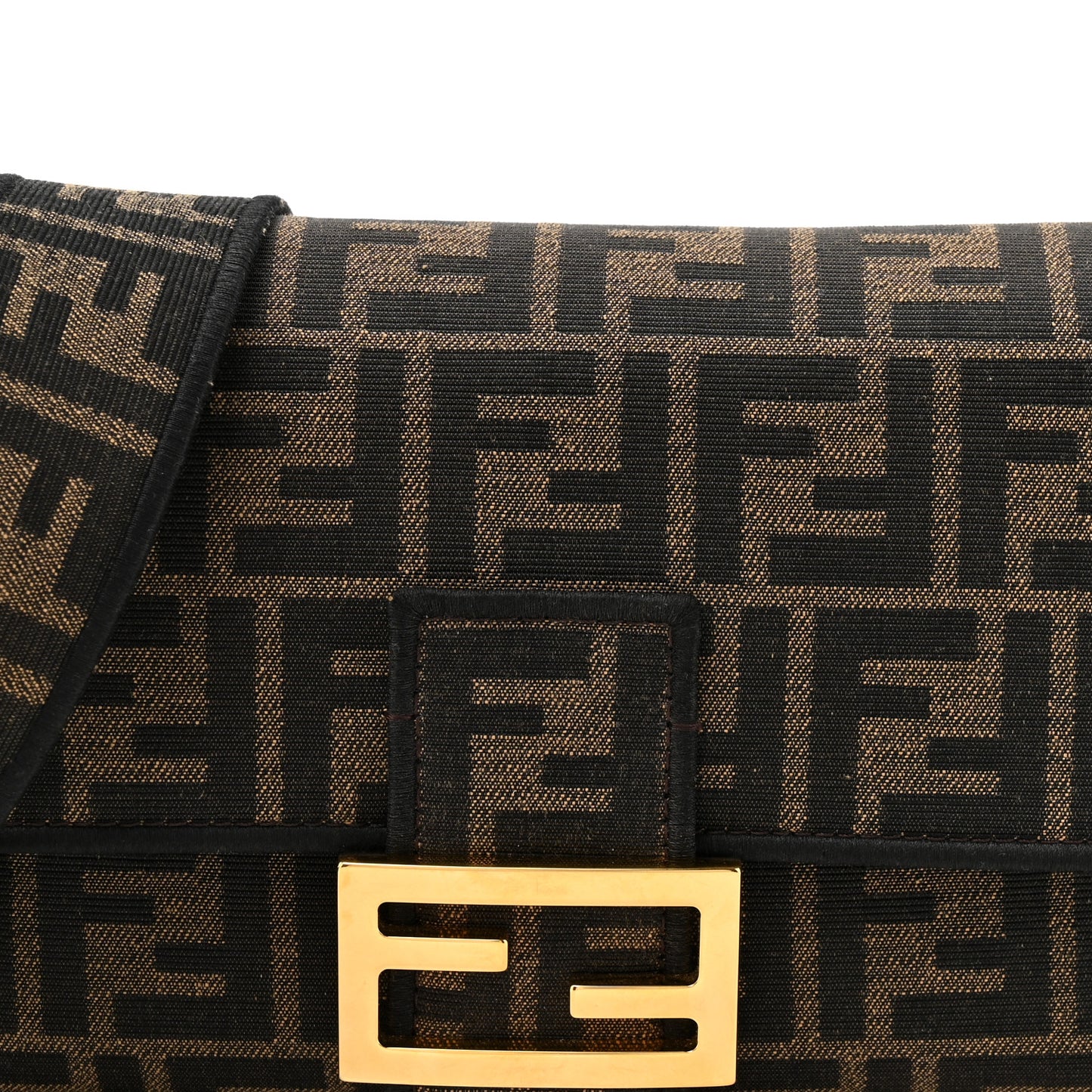 Fabric Jacquard FF 1974 Medium Baguette Tobacco Moro Black