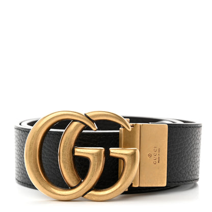 Gucci Calfskin Double G Reversible 37mm Belt 70 28 Black Cocoa 1 of 7