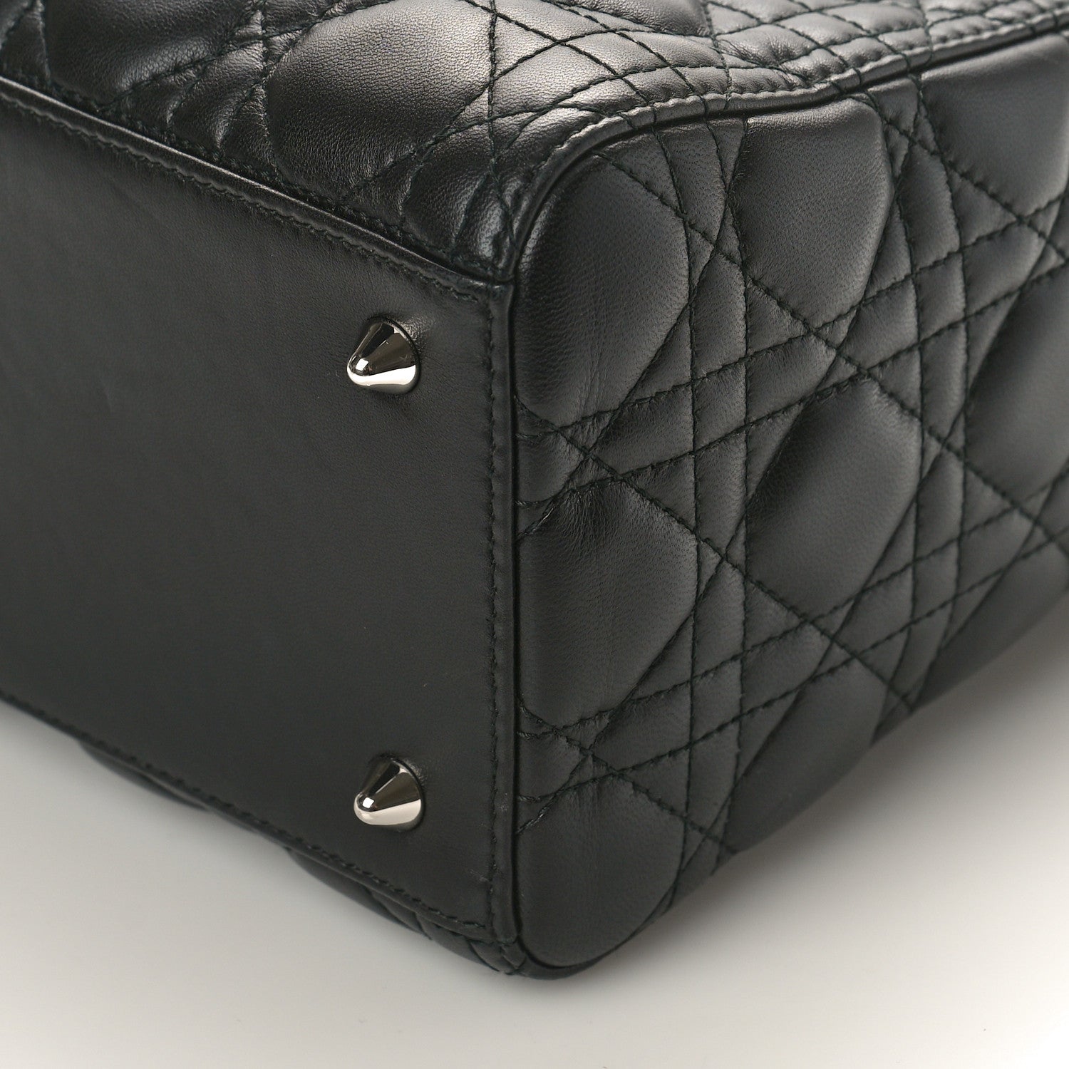Christian Dior Lambskin Cannage Medium Lady Dior Black 8 of 8