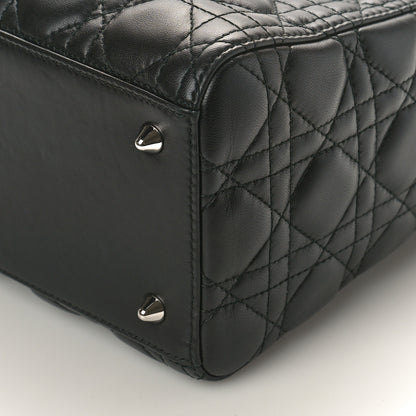Christian Dior Lambskin Cannage Medium Lady Dior Black 8 of 8