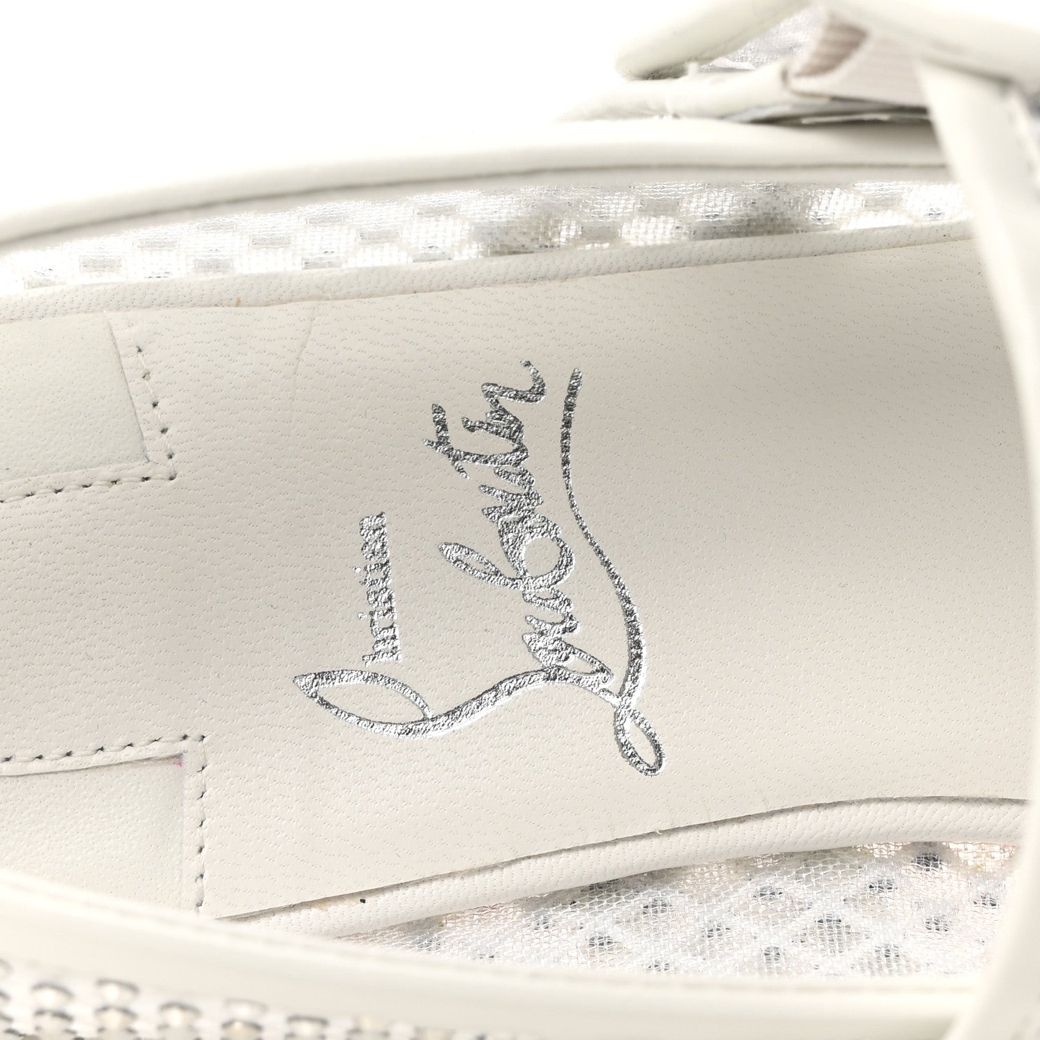 Christian Louboutin Crystal Mamastrapitina Strass Mesh Ballerina Flats 37 White 8 of 9
