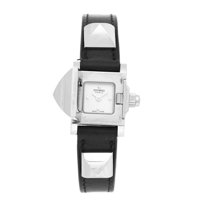 Hermes Stainless Steel Epsom 23mm Medor Quartz Watch Noir 2 of 6