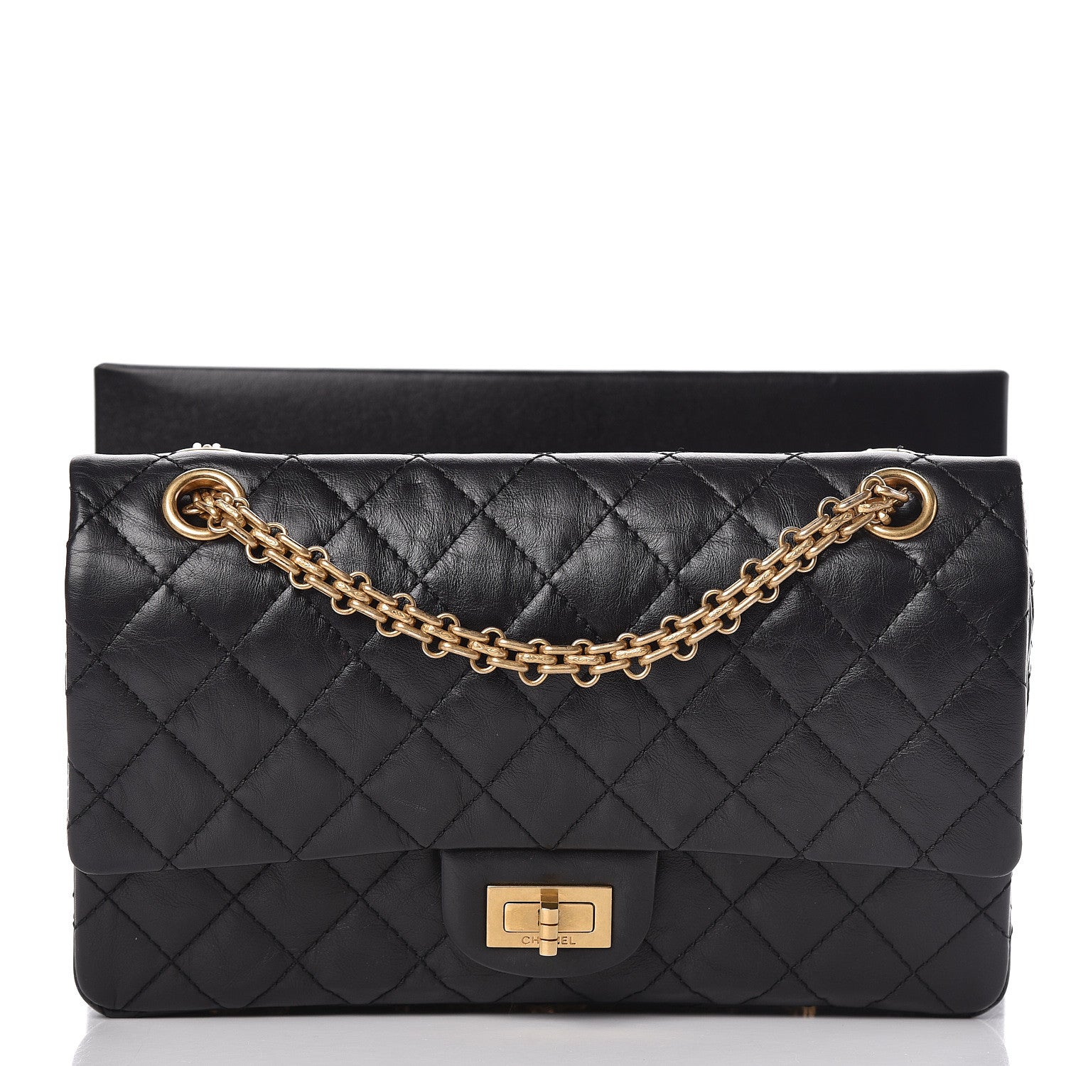 Chanel Aged Calfskin Quilted 2.55 Reissue 225 Flap Black 12 of 12