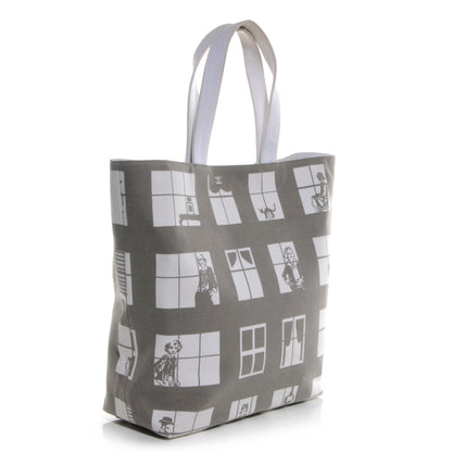 Chanel Canvas Coco Window Tote White 3 of 8