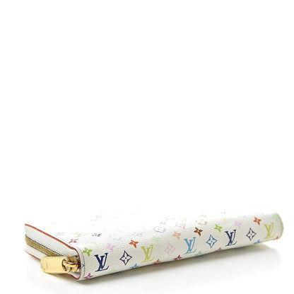 Louis Vuitton Monogram Multicolor Zippy Wallet White Orange 4 of 13