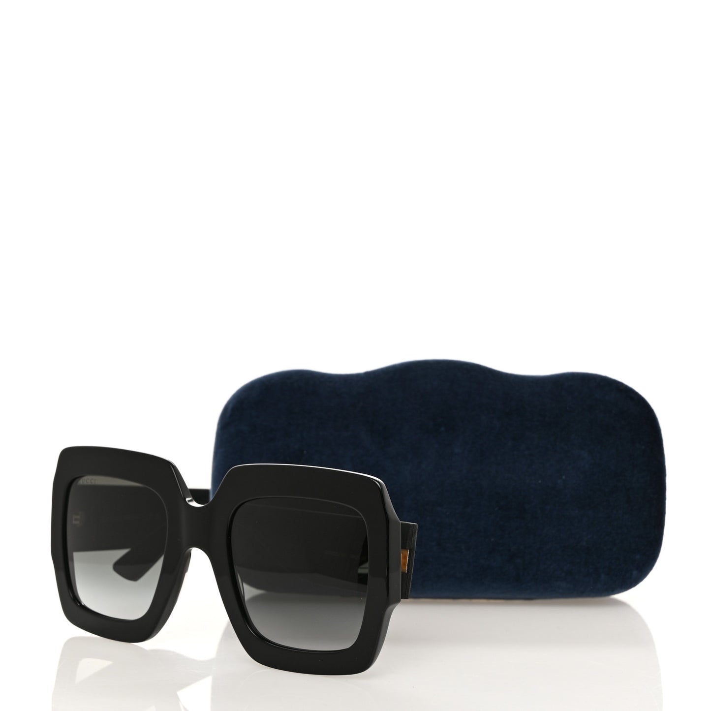 Square Frame Glitter GG0102S Sunglasses Black