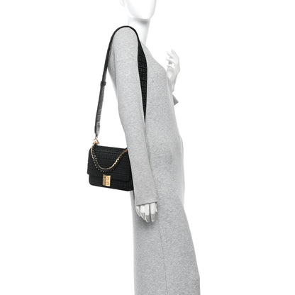 Givenchy Canvas Woven Embroidered Medium 4G Bag With Chain Black 2 of 10