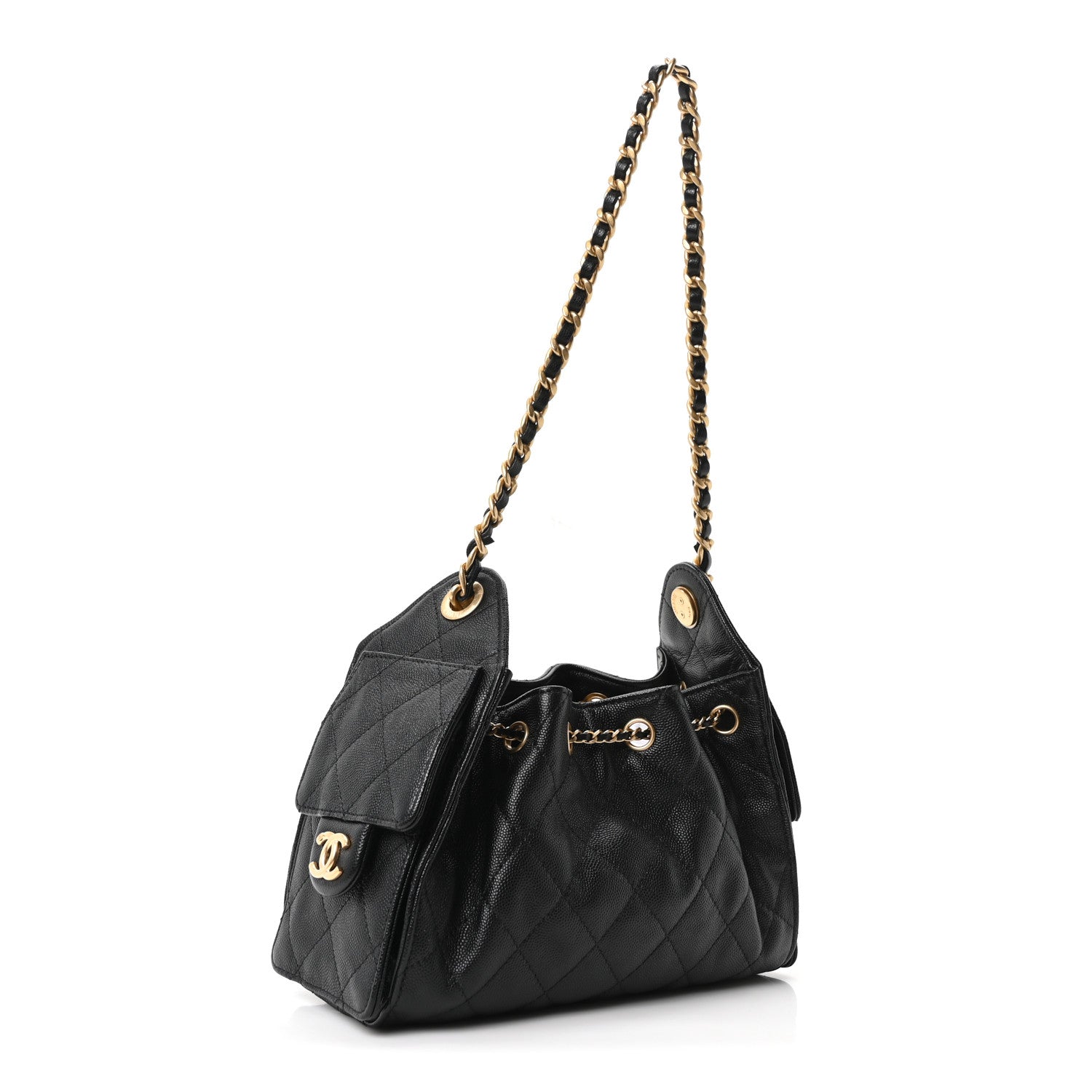 Chanel Caviar Quilted Mini Chanel 25 Handbag Black 3 of 10
