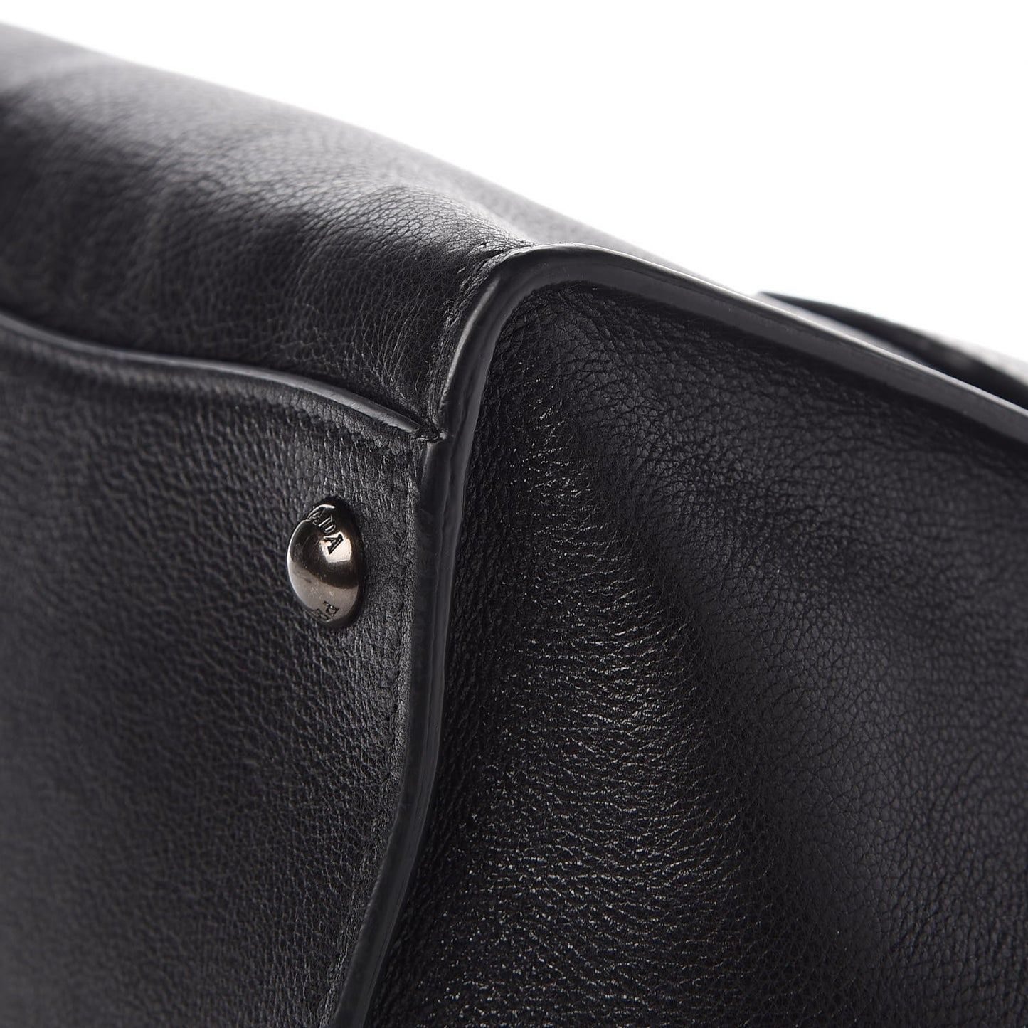 Glace Calf Twin Pocket Tote Black