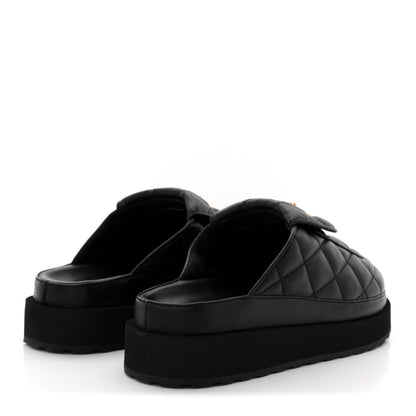Chanel Lambskin Quilted CC Turnlock Mules 38.5 Black 5 of 10