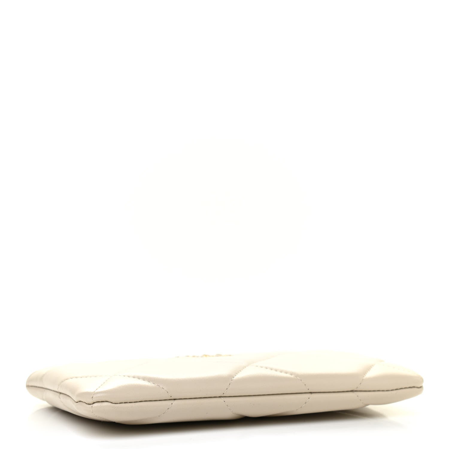 Chanel Goatskin Quilted Small Chanel 19 Pouch White 4 of 7