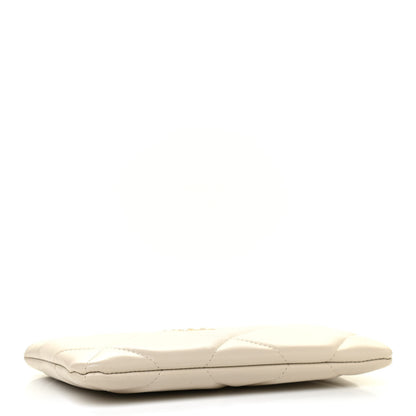 Chanel Goatskin Quilted Small Chanel 19 Pouch White 4 of 7