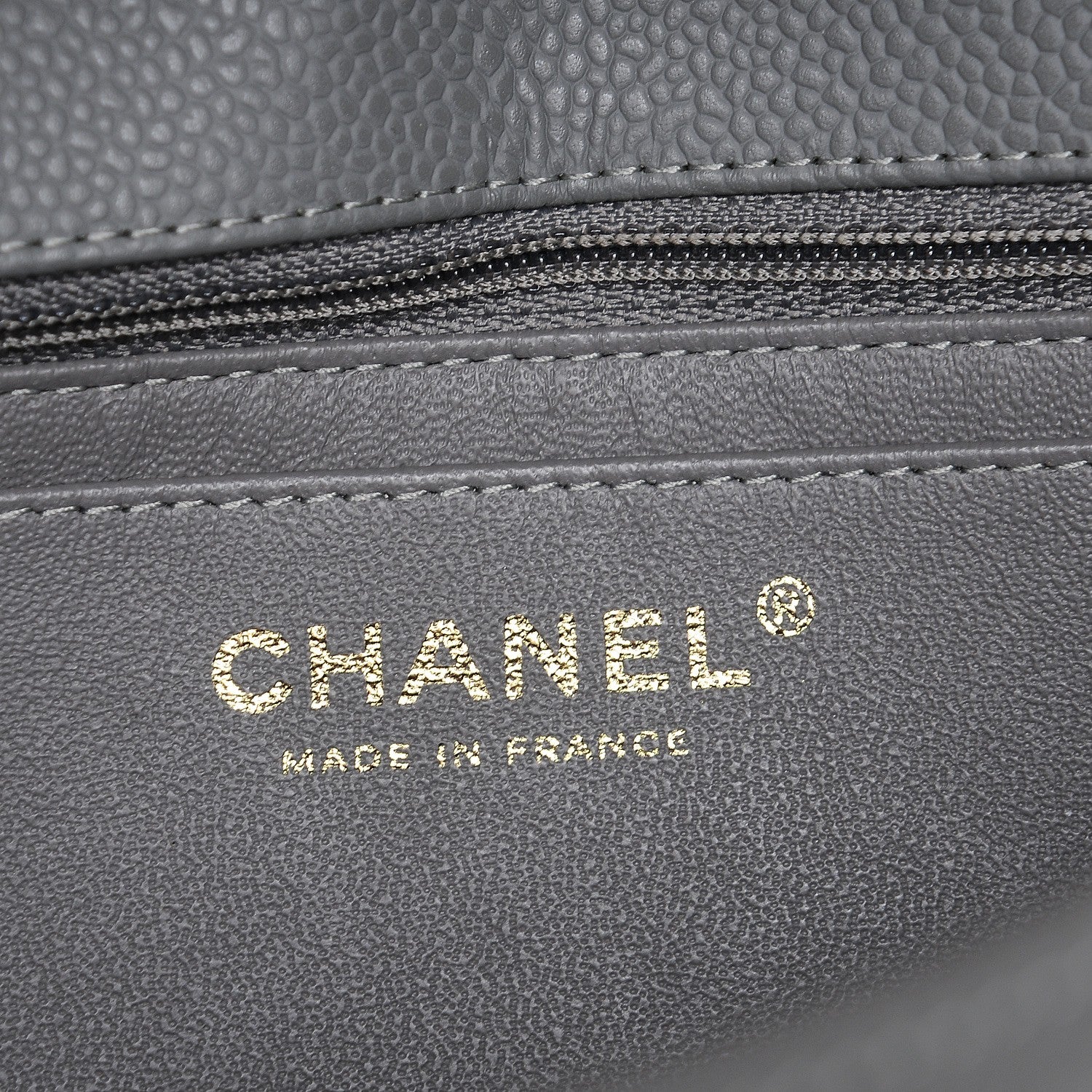 Chanel Caviar Quilted Jumbo Single Flap Grey 6 of 8