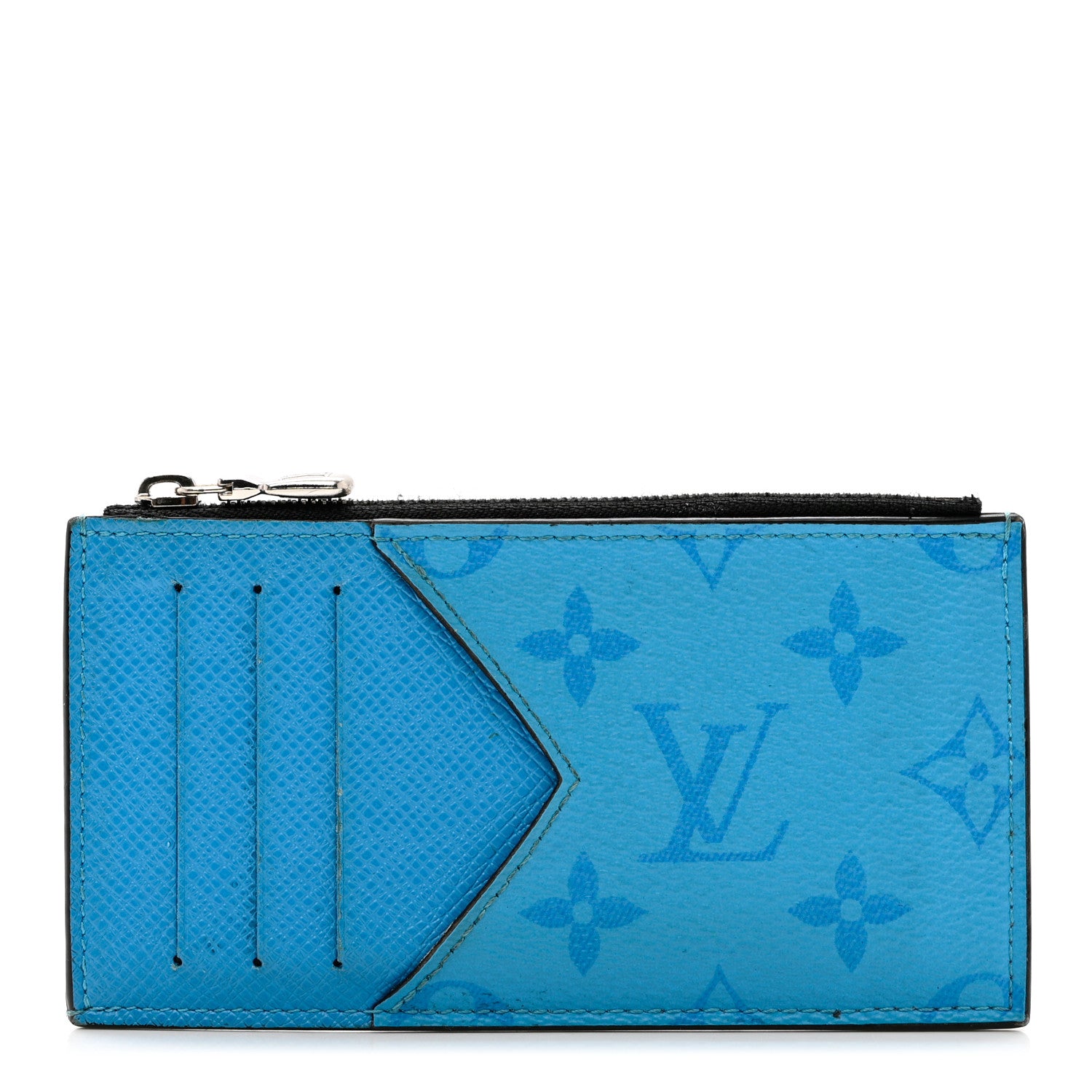 Louis Vuitton Taigarama Coin Card Holder Blue Lagoon 1 of 6