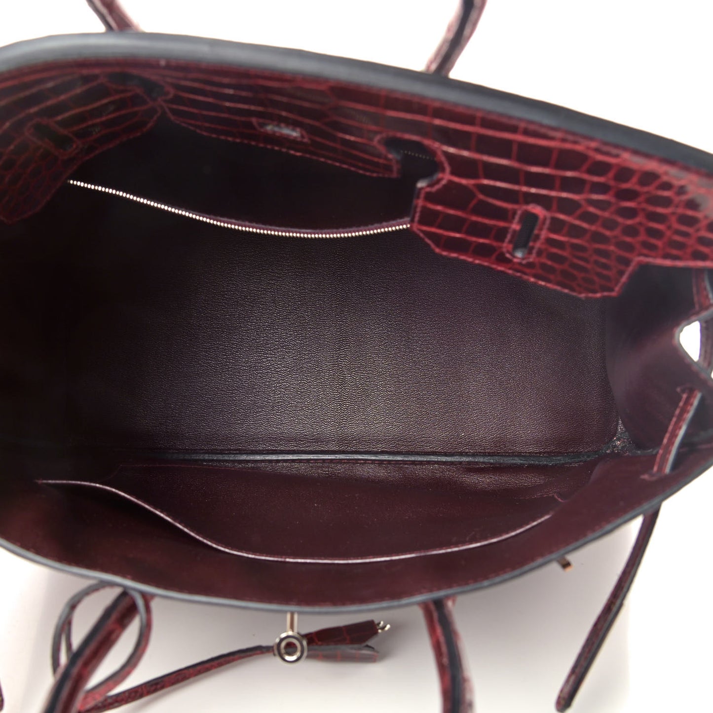 Shiny Porosus Crocodile Birkin 35 Rouge H
