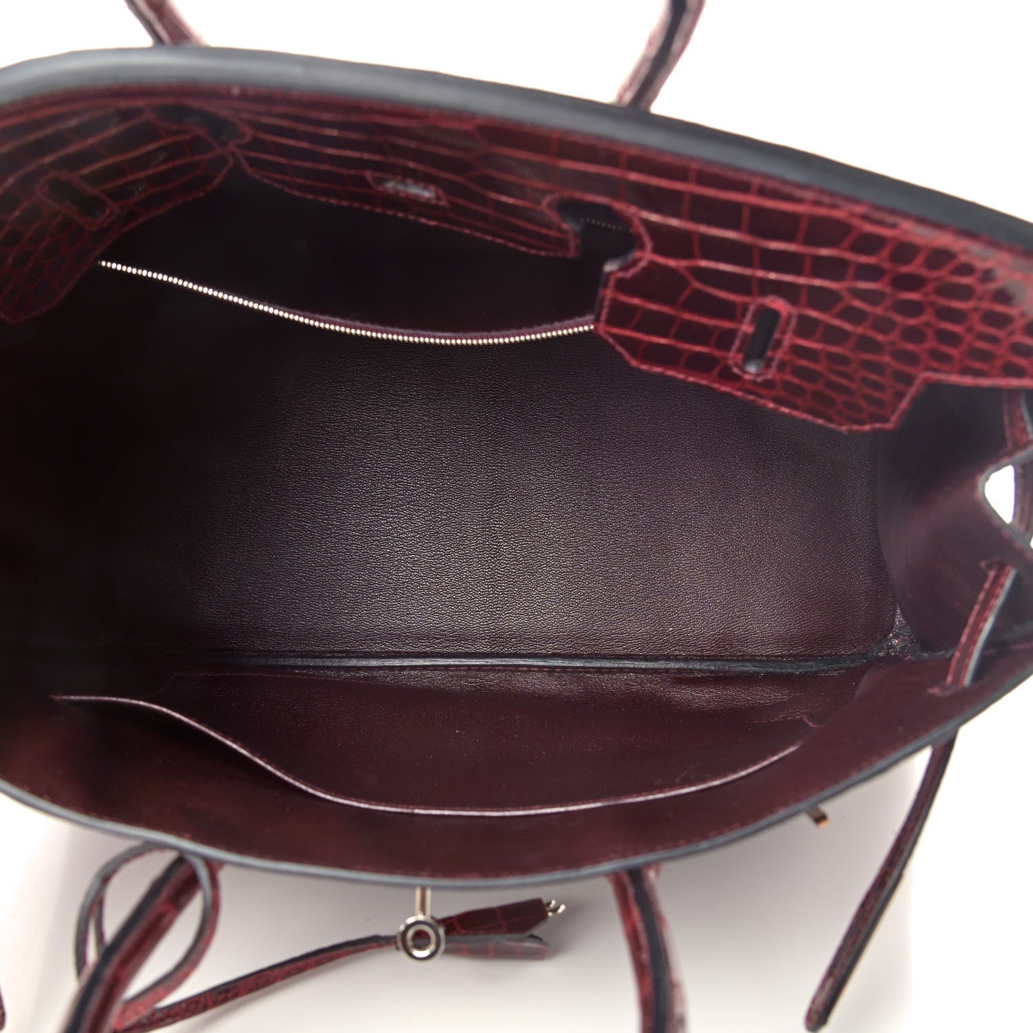 Hermes Shiny Porosus Crocodile Birkin 35 Rouge H 4 of 8