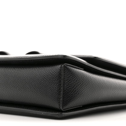 Salvatore Ferragamo Pebble Calfskin Ginny Vara Bow Shoulder Bag Black 10 of 10