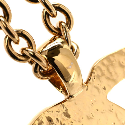 Chanel Metal Large CC Pendant Chain Necklace Gold 6 of 6
