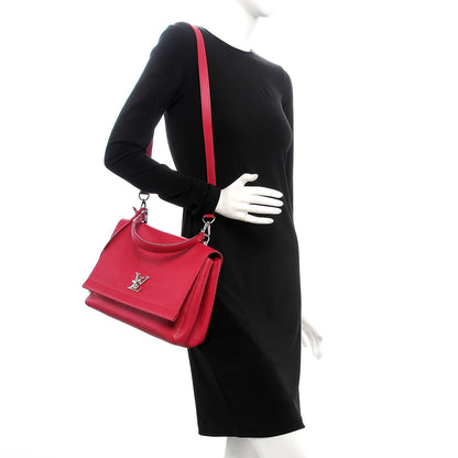 Louis Vuitton Calfskin Lockme II Top Handle Dahlia 2 of 8