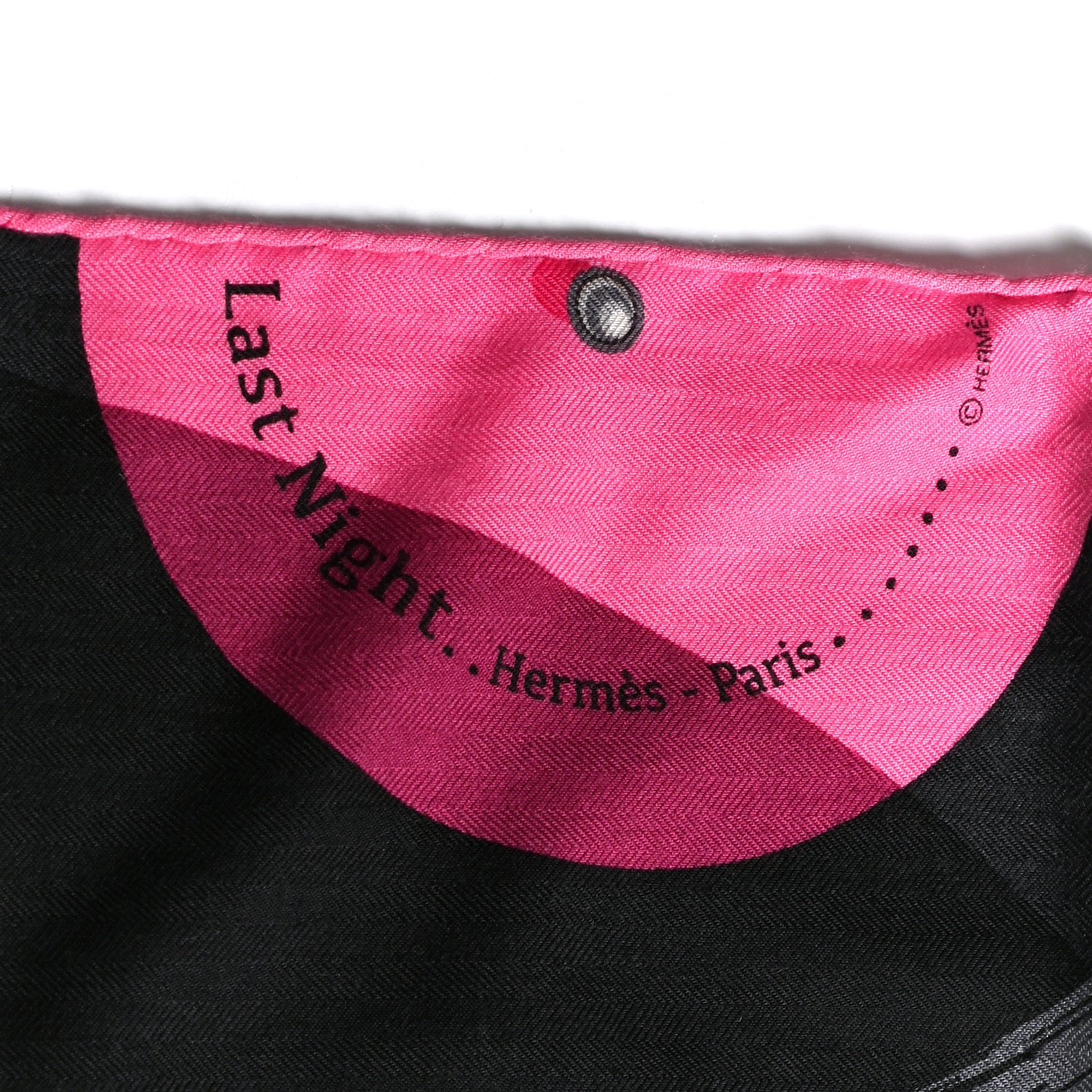 Hermes Cashmere Silk Last Night Scarf 100 Prune Gris Bubble Gum 4 of 5