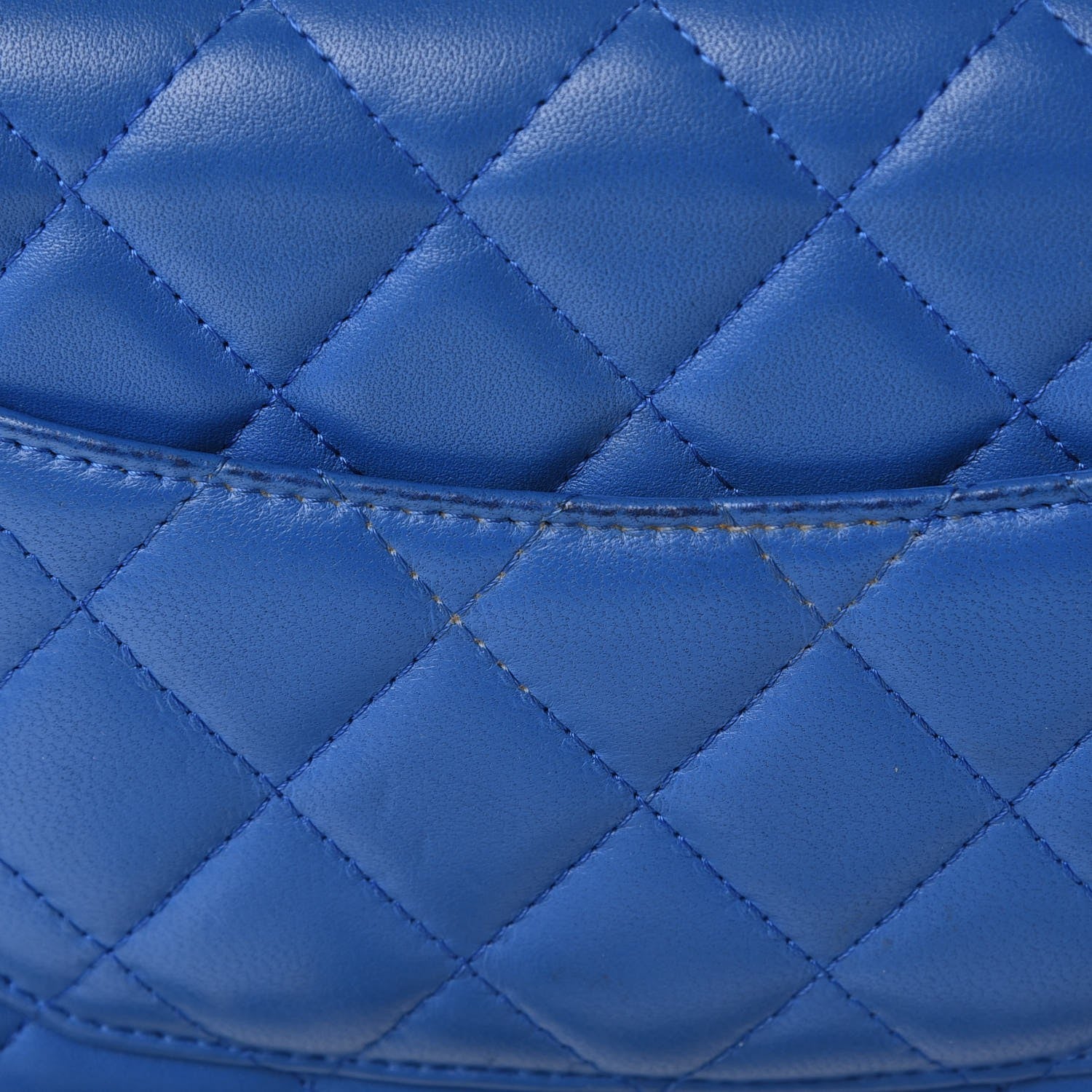 Chanel Lambskin Quilted Wallet On Chain WOC Blue 9 of 15