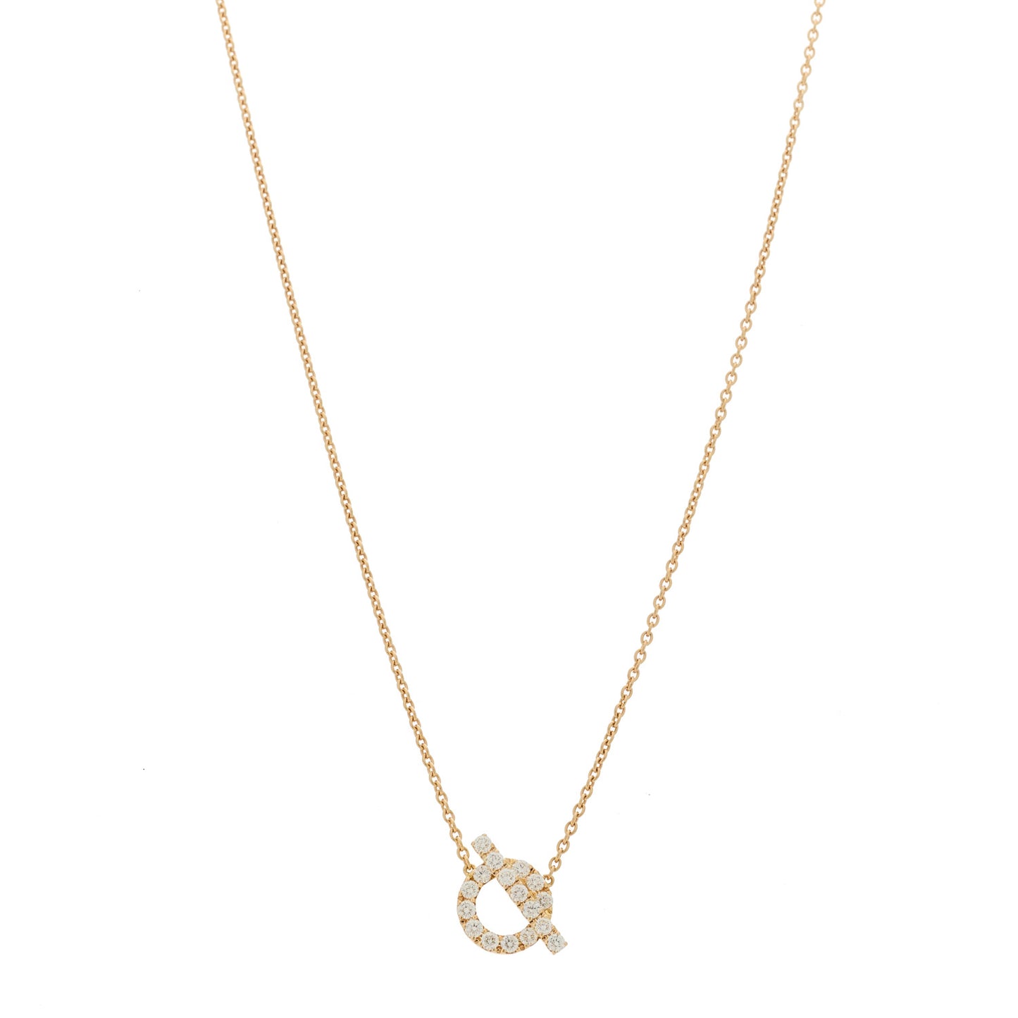 18K Rose Gold Diamond Finesse Pendant Necklace