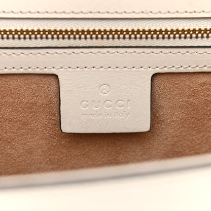 Gucci Calfskin Web Medium Sylvie Top Handle Bag White 6 of 15
