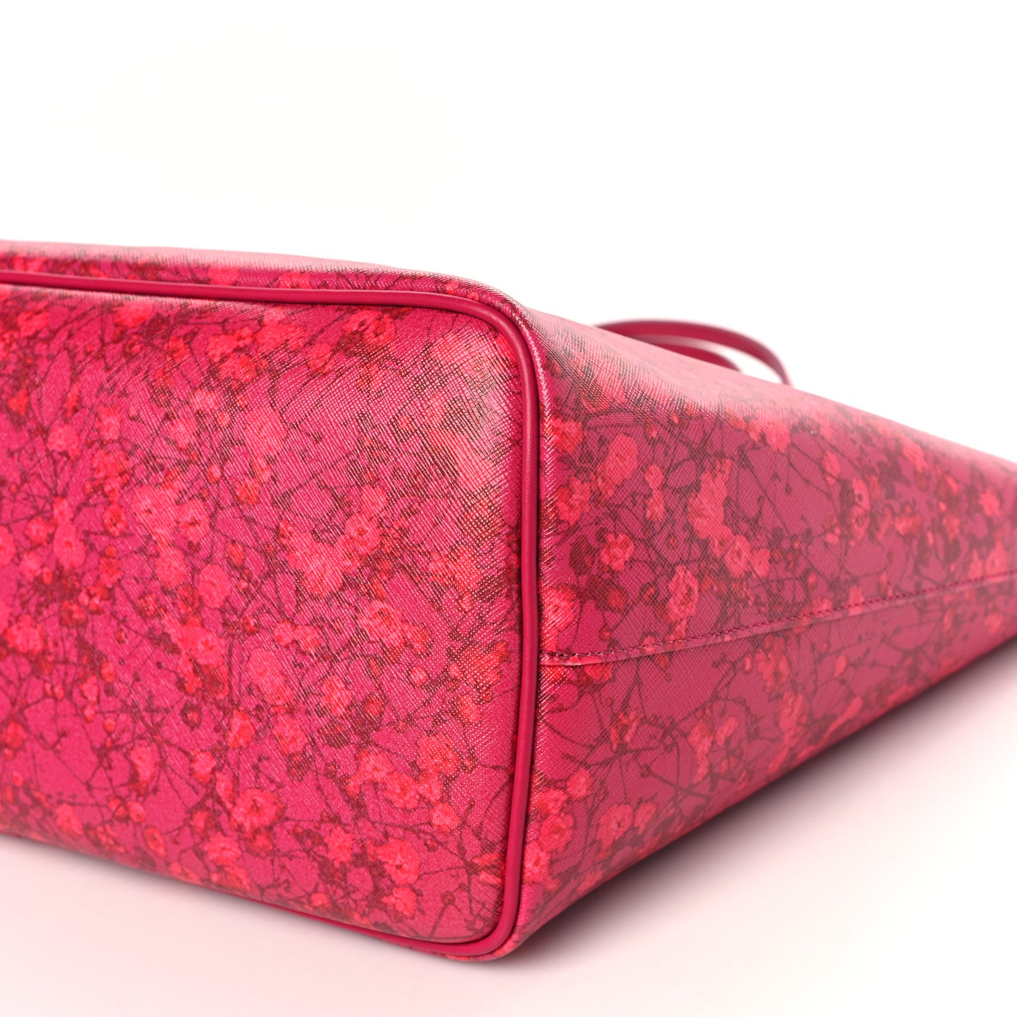 Textured Coated Canvas Floral Print Large Antigona Tote Pink