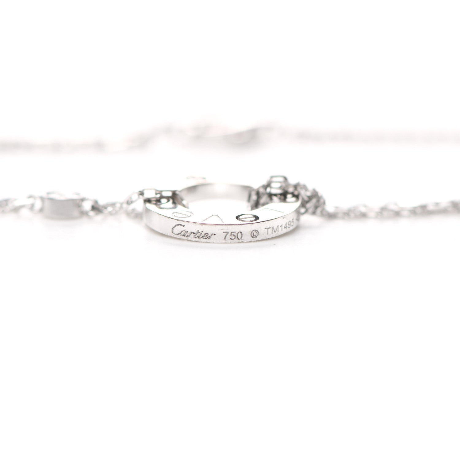 Cartier 18K White Gold Diamond LOVE Bracelet 4 of 7