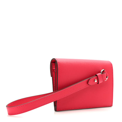 Hermes Madame Calfskin Kelly Slim Wallet Rose Extreme 3 of 9