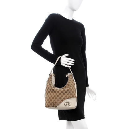 Gucci Monogram Medium New Britt Hobo Off White 3 of 12