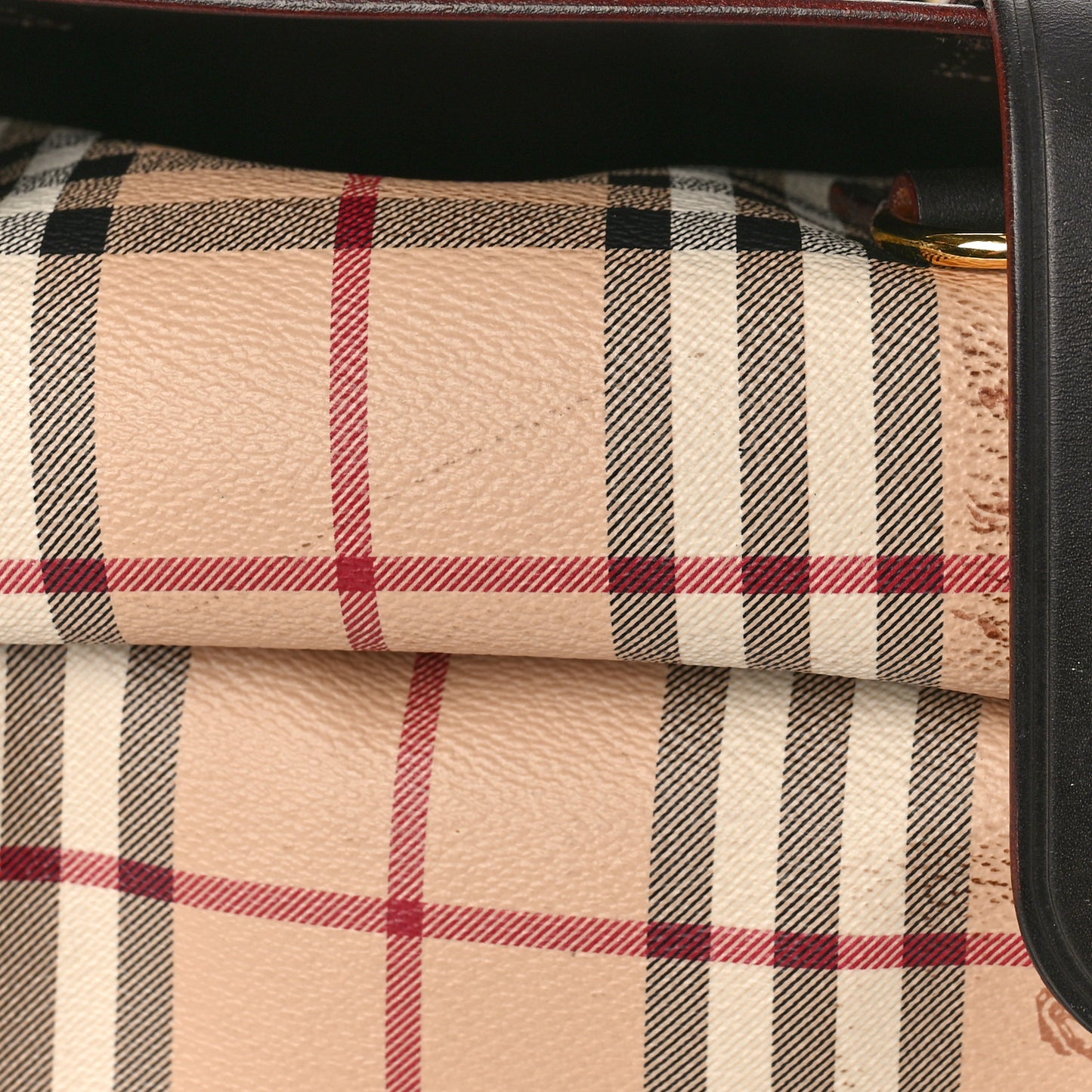 Haymarket Check Large Bridle Saddle Bag Dark Clove Brown