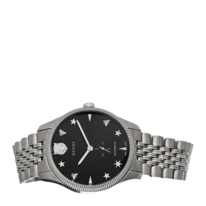 Gucci Stainless Steel 40mm G-Timeless Charm Automatic Watch Black Black 2 of 4