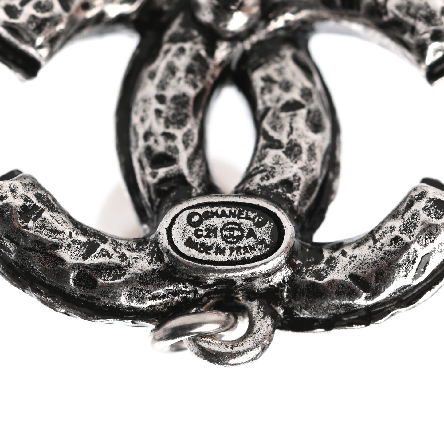 Ruthenium Crystal Pearl CC Drop Earrings