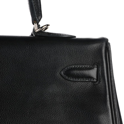 Hermes Evergrain Kelly Retourne 35 Black 10 of 19
