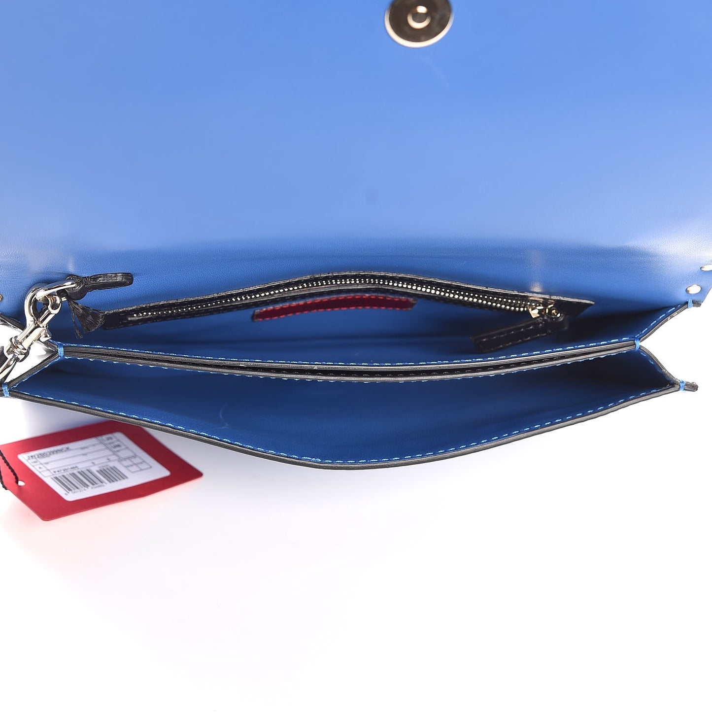 Nappa Rockstud Wristlet Clutch Light Sapphire Black