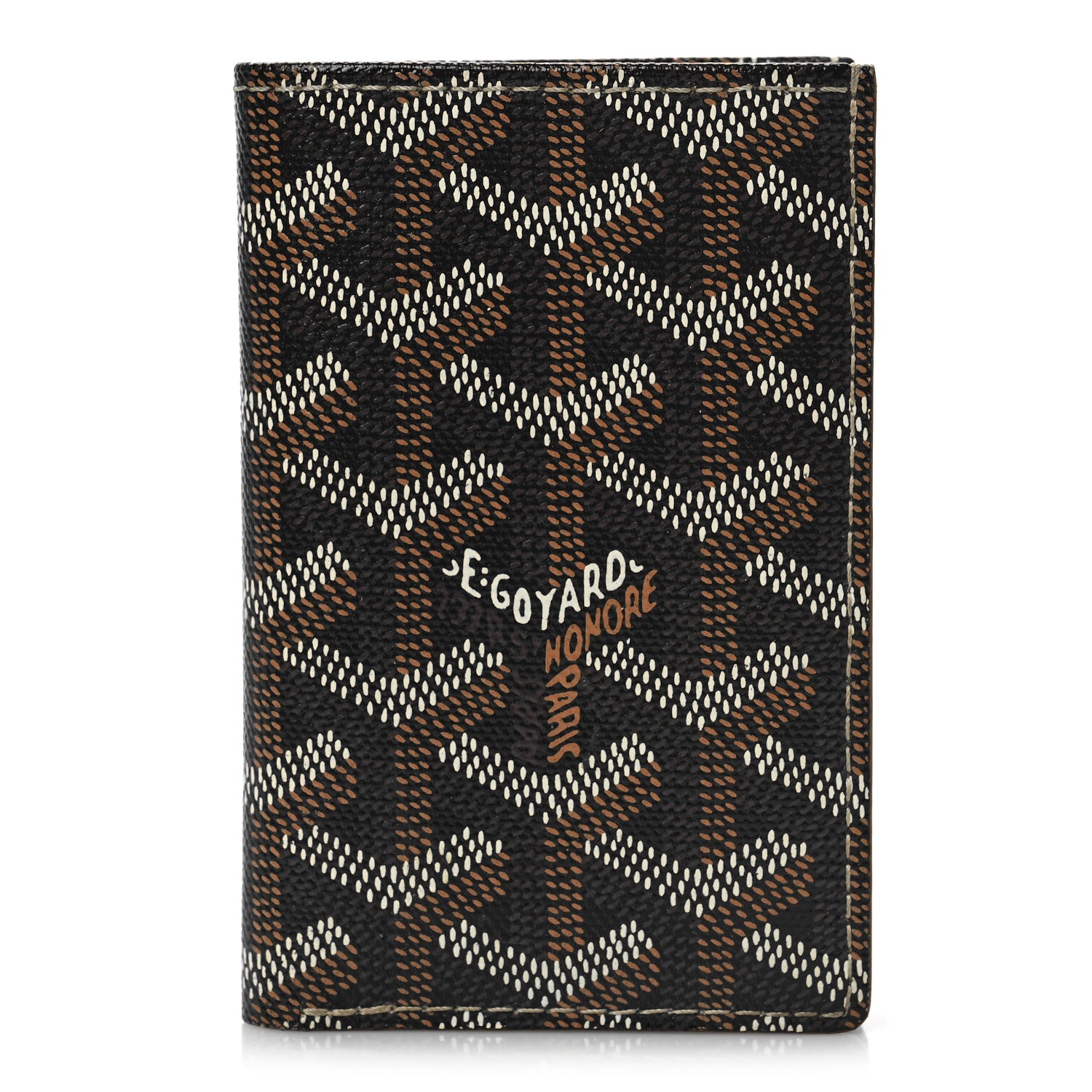 Goyard Goyardine Saint Pierre Card Holder Black Gold 1 of 9