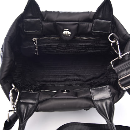 Prada Tessuto Nylon Bomber Tote Black 5 of 10