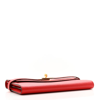 Hermes Epsom Kelly Longue Wallet Rouge Tomate 4 of 15