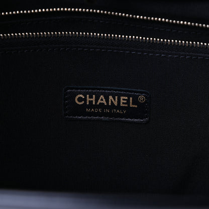Chanel Patent Calfskin Canvas Printed Medium 31 Shopping Bag Black 6 of 9