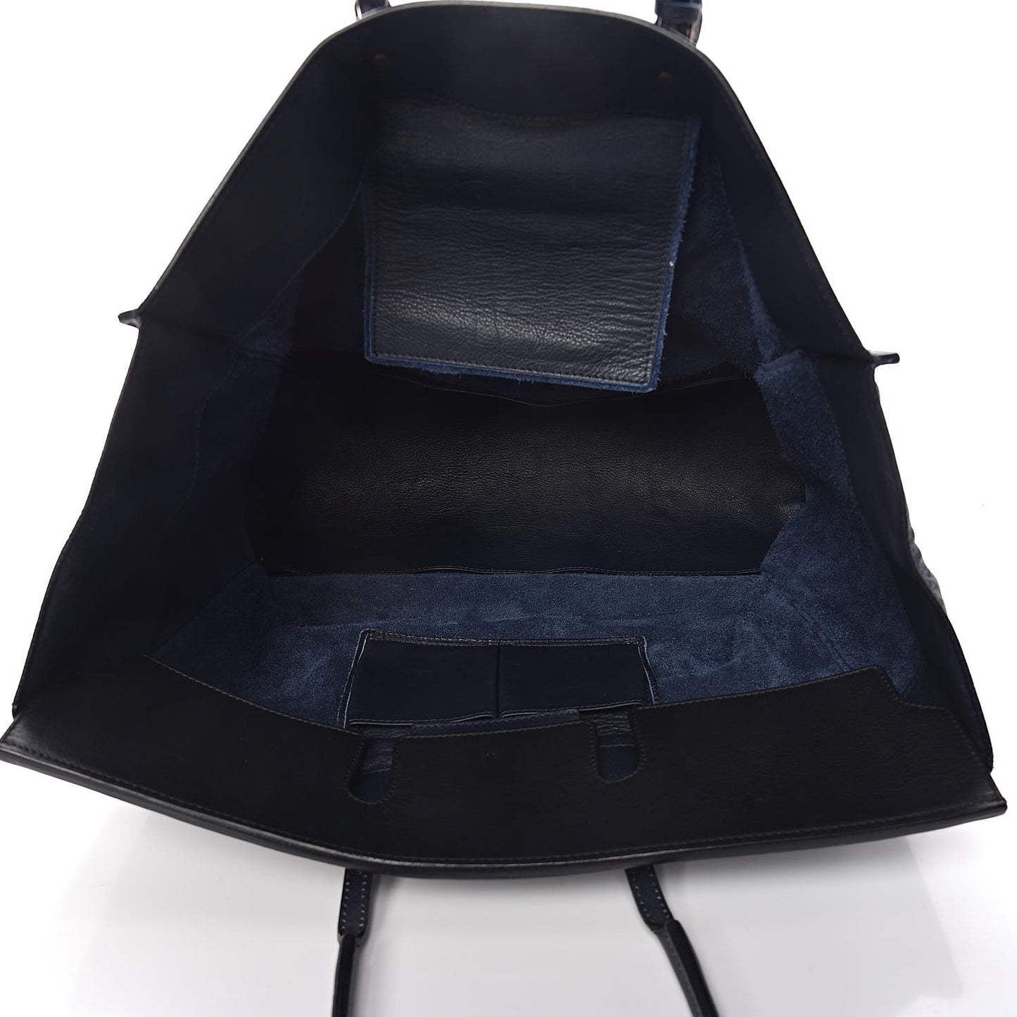 Calfskin Papier Flap Tote Bleu Roi