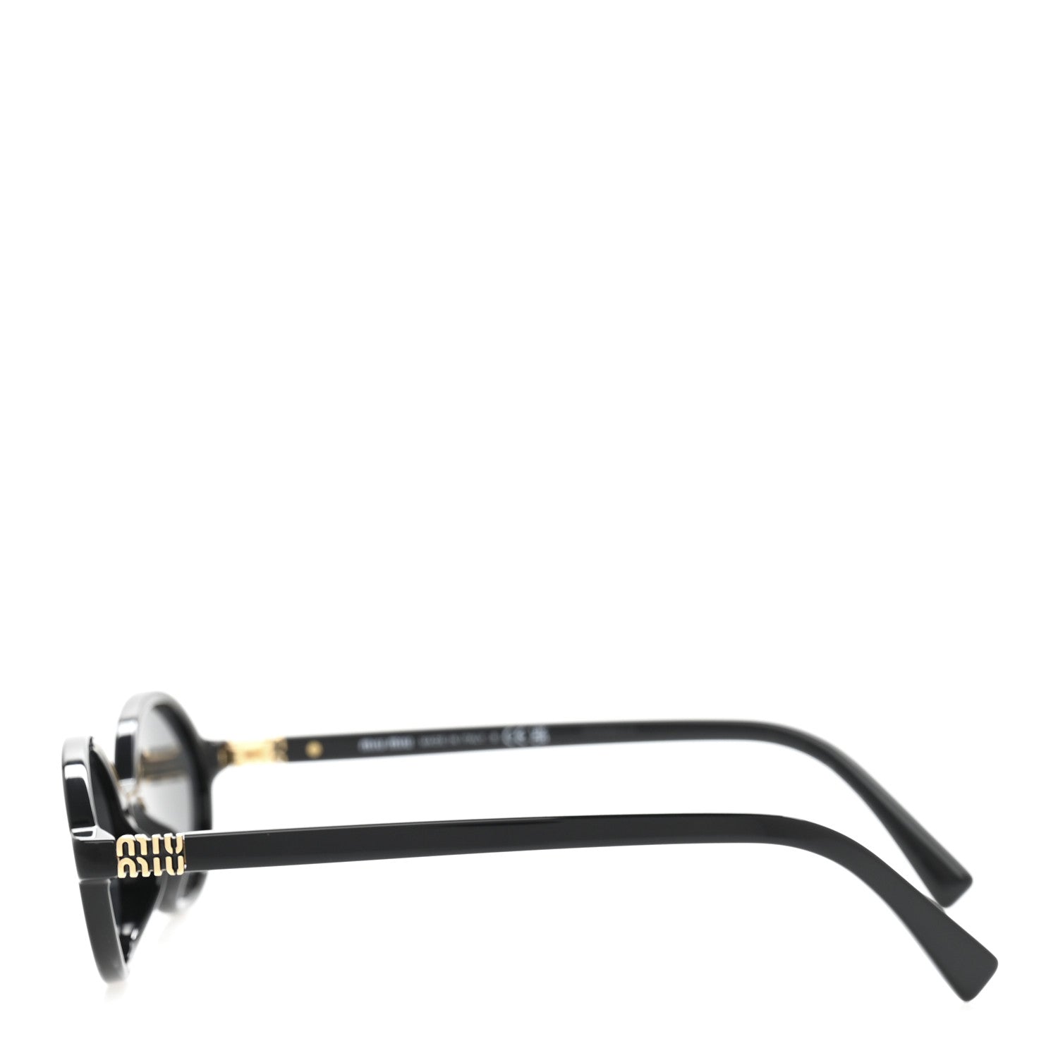 Miu Miu Acetate Oval Regard Sunglasses SMU04Z Slate Gray 3 of 8