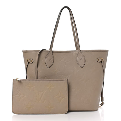 Louis Vuitton Empreinte Monogram Giant Neverfull MM Tourterelle 3 of 11