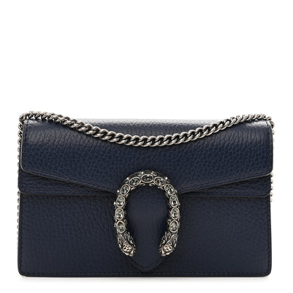 Gucci Dollar Calfskin Crystal Super Mini Dionysus Shoulder Bag Blue Agata Black Diamond 1 of 9