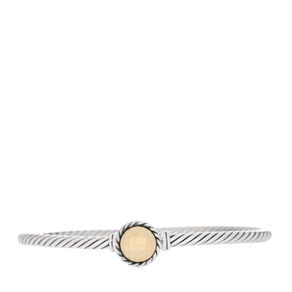 David Yurman Sterling Silver 18K Yellow Gold 3mm Chatelaine Bracelet 1 of 3