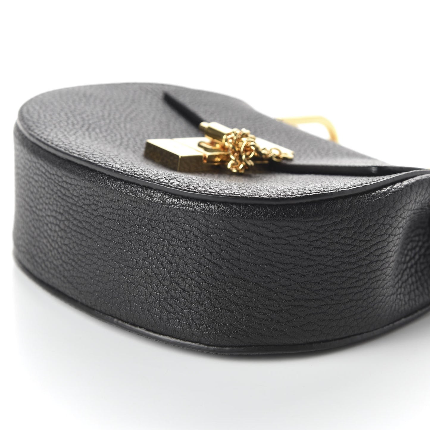 Grained Lambskin Mini Drew Shoulder Bag Black