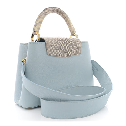 Louis Vuitton Taurillon Snakeskin Capucines BB Olympe Blue 3 of 10