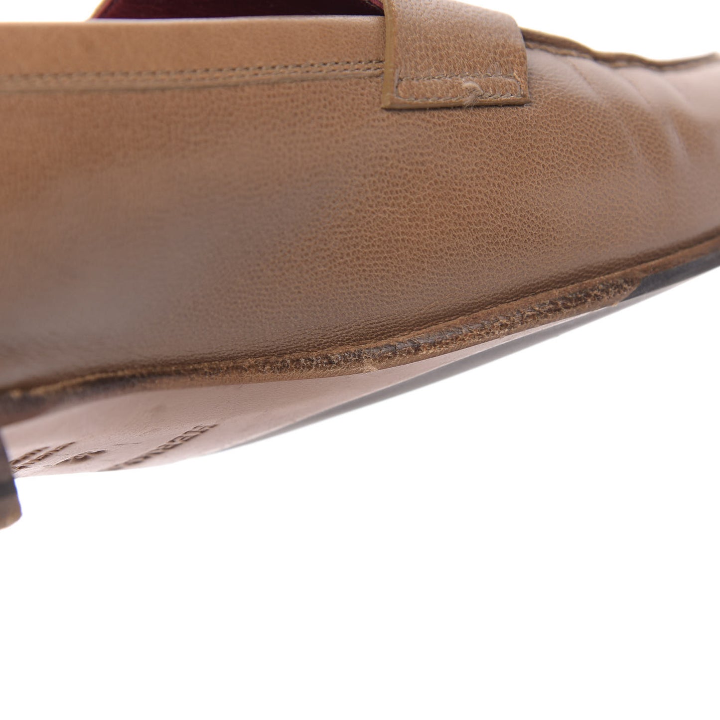 Goatskin Womens Paris Loafers 38 Etoupe