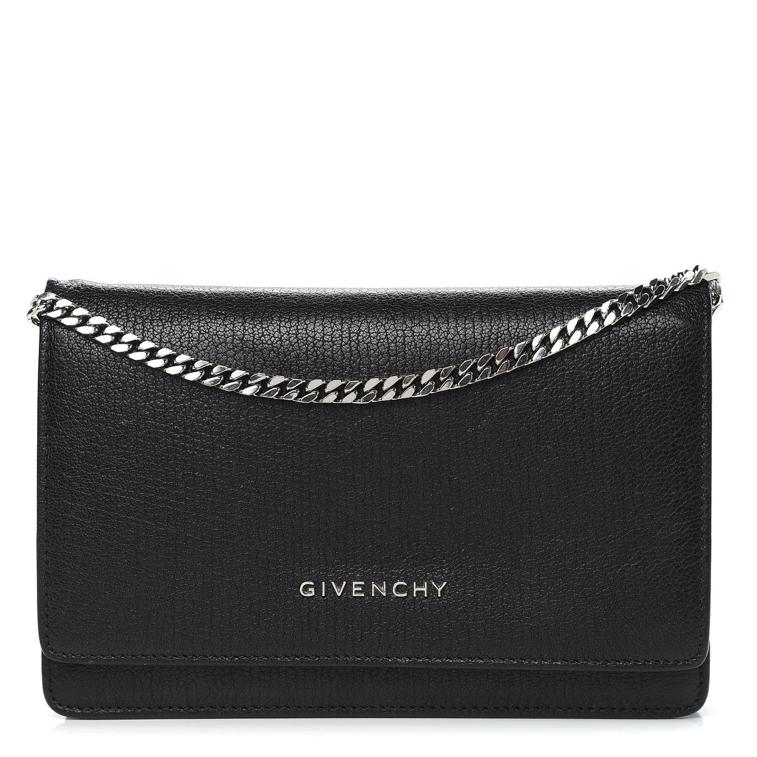 Givenchy Sugar Goatskin Pandora Chain Wallet Black 1 of 14